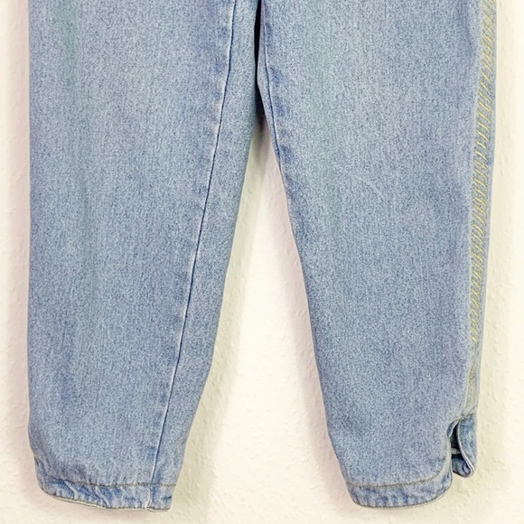 Vintage Explorer Light Blue Denim High Waist Jeans Gold Embroidered Size 14 - Picture 2 of 8